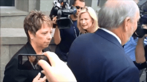 Jerri Fulkerson at the courthouse in Richmond.