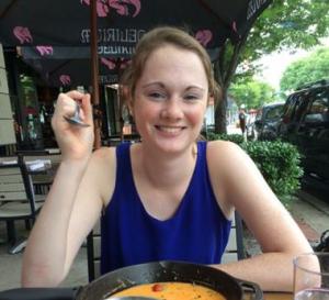 HannahGraham at restaurant