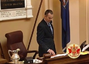 Lt. Gov. Ralph Northam cast the tie-breaking vote.