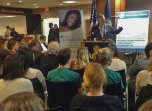 Gov. McAuliffe announces dental benefits at the VCU School  of Dentistry.