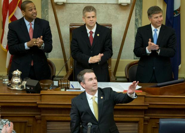 Ralph Northam, Kirk cox, Justin Fairfax, Stephen Newman