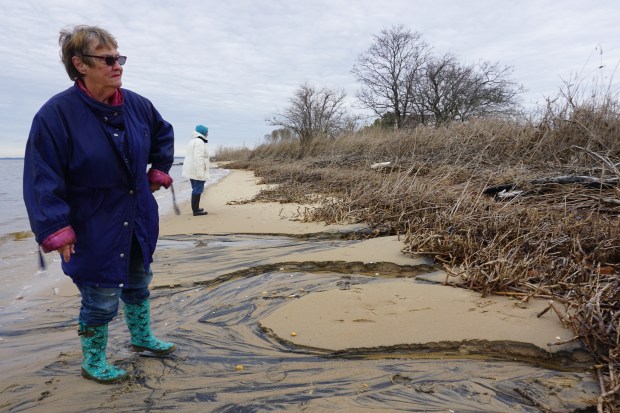Yvonne Hickman points out erosion